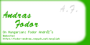 andras fodor business card